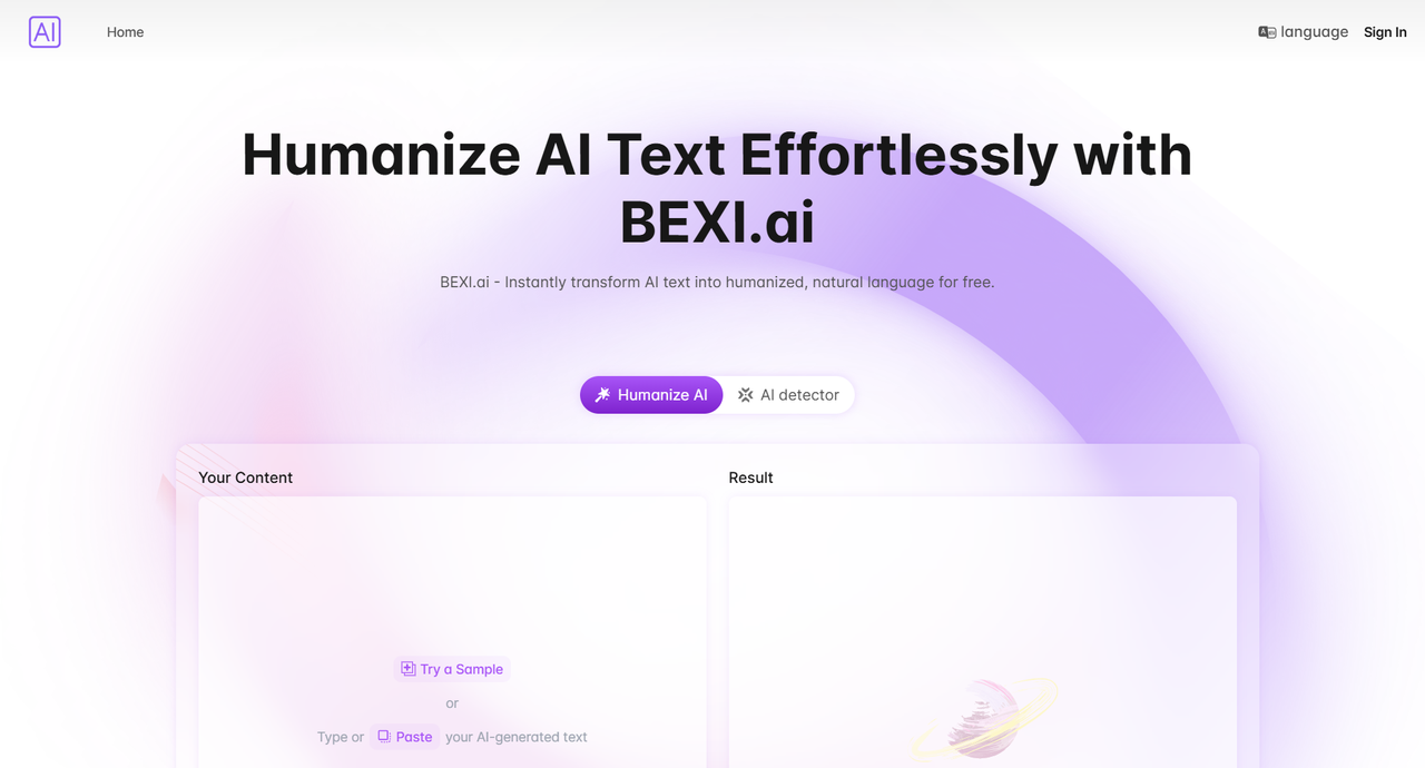 Bexi.ai:免费的AI文本人性化和AI检测工具4599